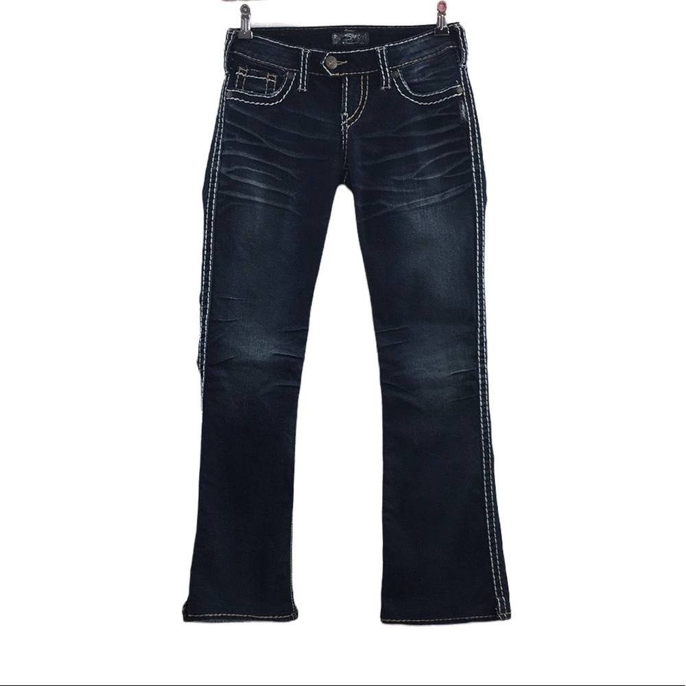 Silver Jeans Tuesday Surplus Bootcut Womens 26x33 Dark Wash Cotton Denim